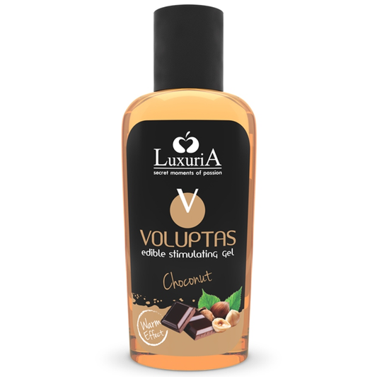Gel de Masaj Comestibil cu Efect de Incalzire, INTIMATELINE LUXURIA - Voluptas, Aroma Choconut, 100 ml