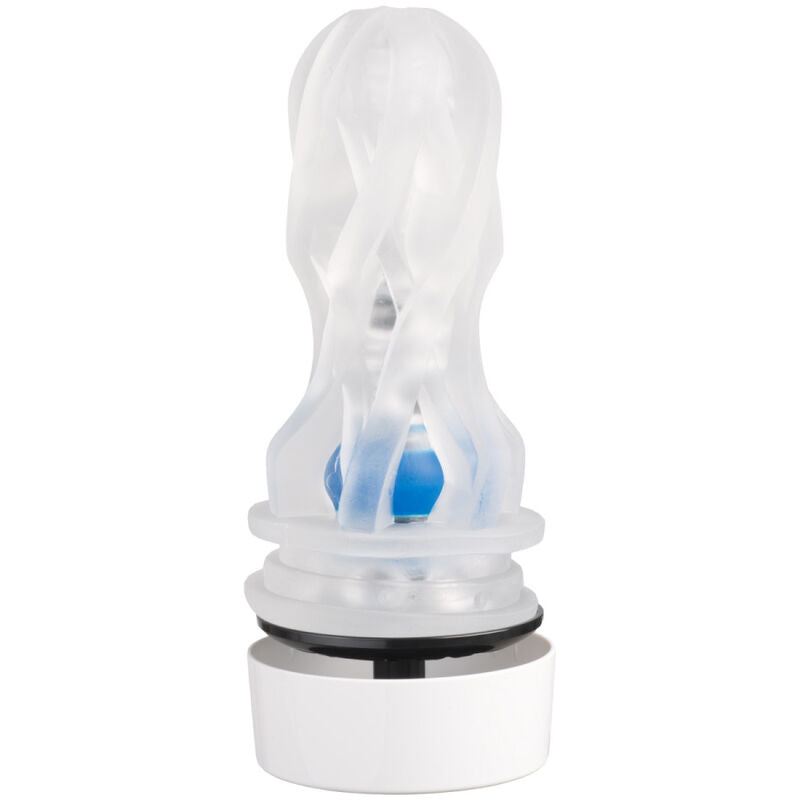 Masturbator, Tenga - Aero Cobalt Ring, 10 Niveluri de Strangere si Aspiratie, Albastru Cobalt