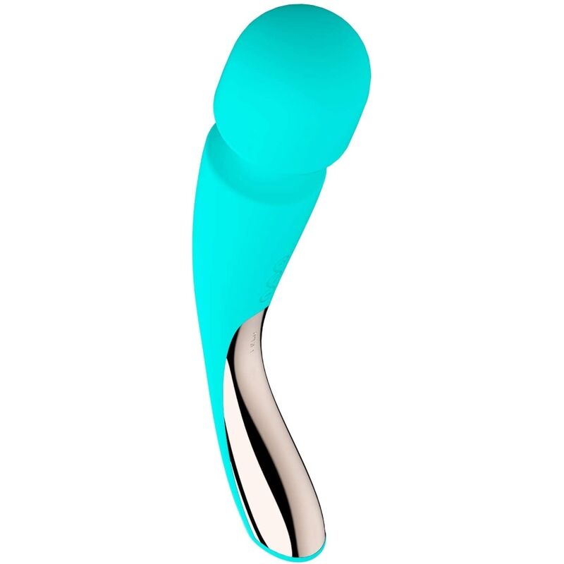 Vibrator Corporal, Lelo - Smart Wand 2 Medium, 10 Moduri de Vibratie, Aqua Green
