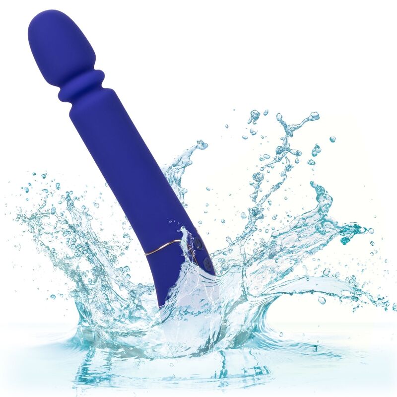Vibrator, CalExotics - Shameless Slim Thumper, 850 Miscari pe Minut, Albastru