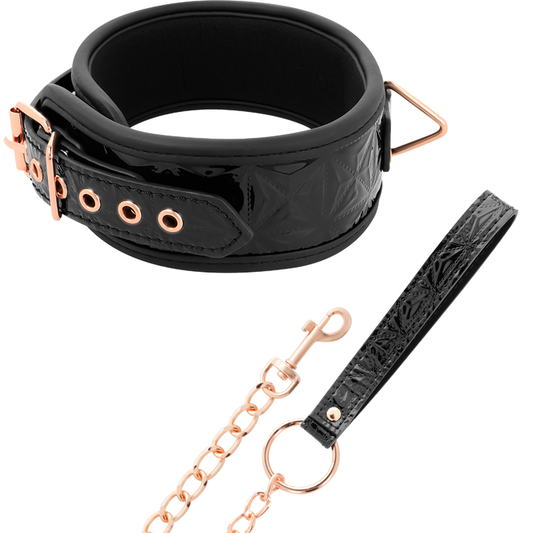 Zgarda BDSM, BEGME - Black Edition Premium, Piele Vegana cu Captuseala Neopren