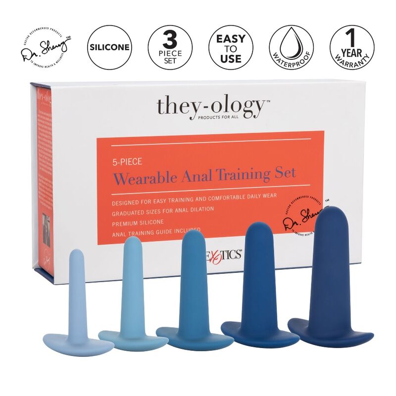 Set de Dilatatoare Anale, CalExotics - They-Ology, Purtabil, 5 Piese