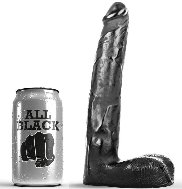 Dildo, All Black, Realist, 21 CM