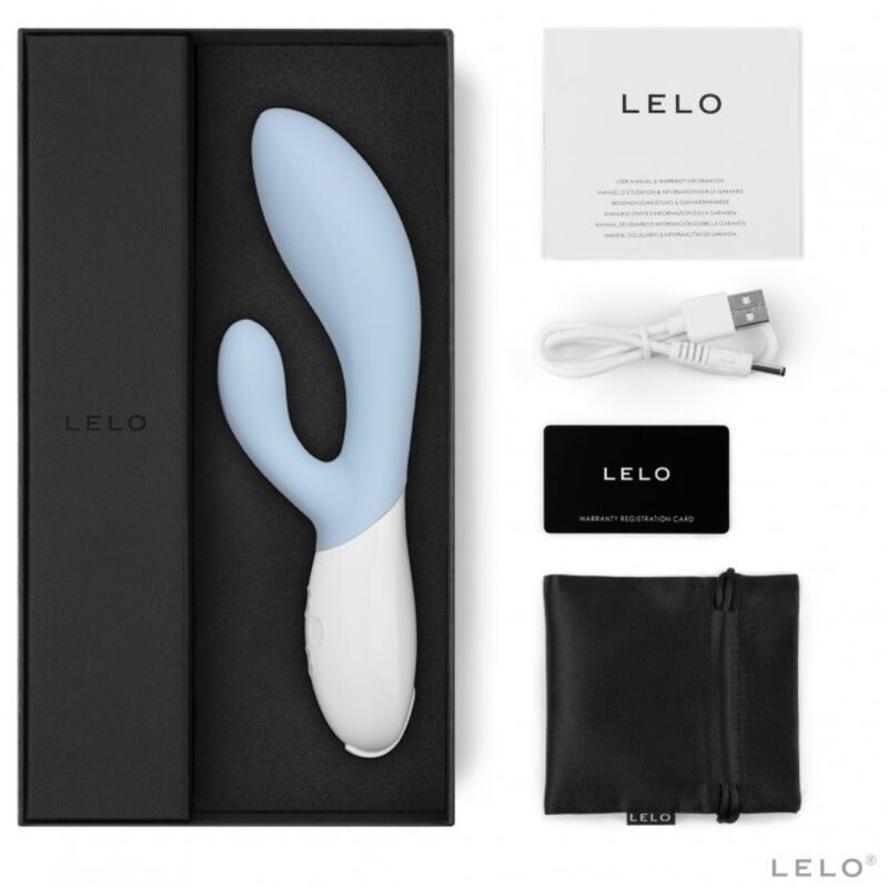 Vibrator, Lelo - Ina 3, Actiune Dubla, Luxury Celeste