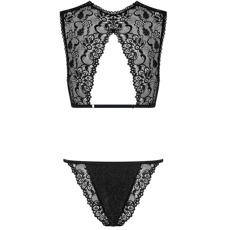 Set Lenjerie, Obsessive - Elisetta, Doua Piese, S/M Negru
