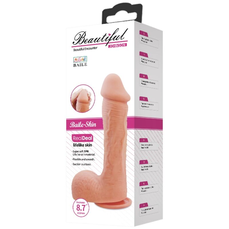 Dildo, Baile - Johnson, Piele Realistica TPR, 22 CM