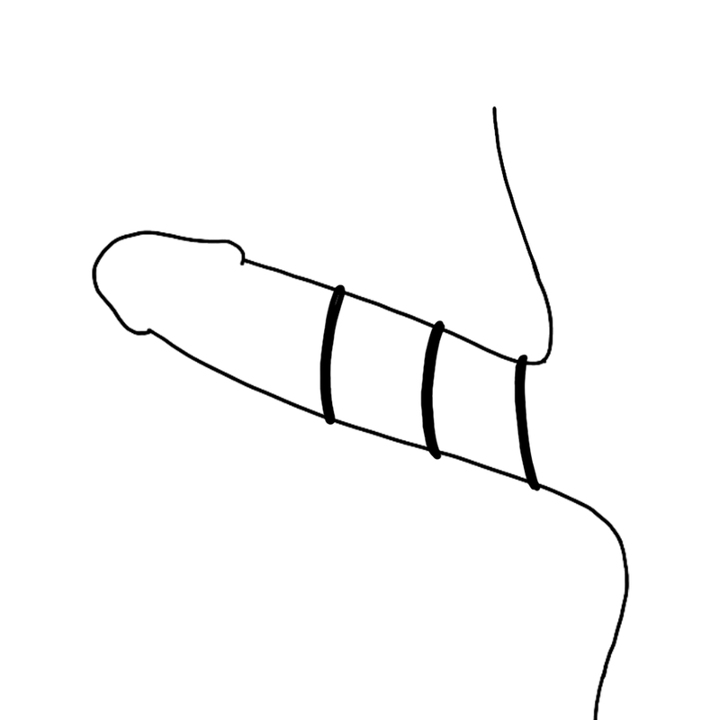 Inele Penis si Testicule, Ohmama, Silicon, 3 Bucati Negre