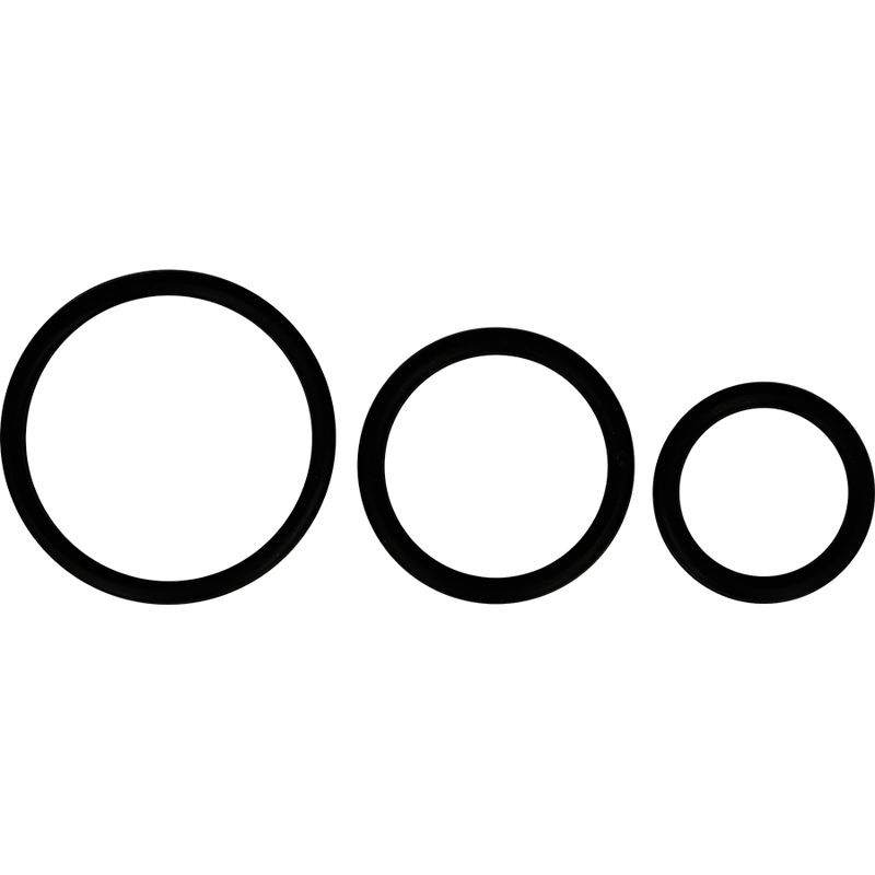 Inele Penis si Testicule, Ohmama, Silicon, 3 Bucati Negre