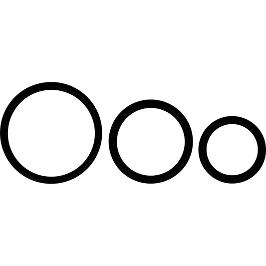 Inele Penis si Testicule, Ohmama, Silicon, 3 Bucati Negre