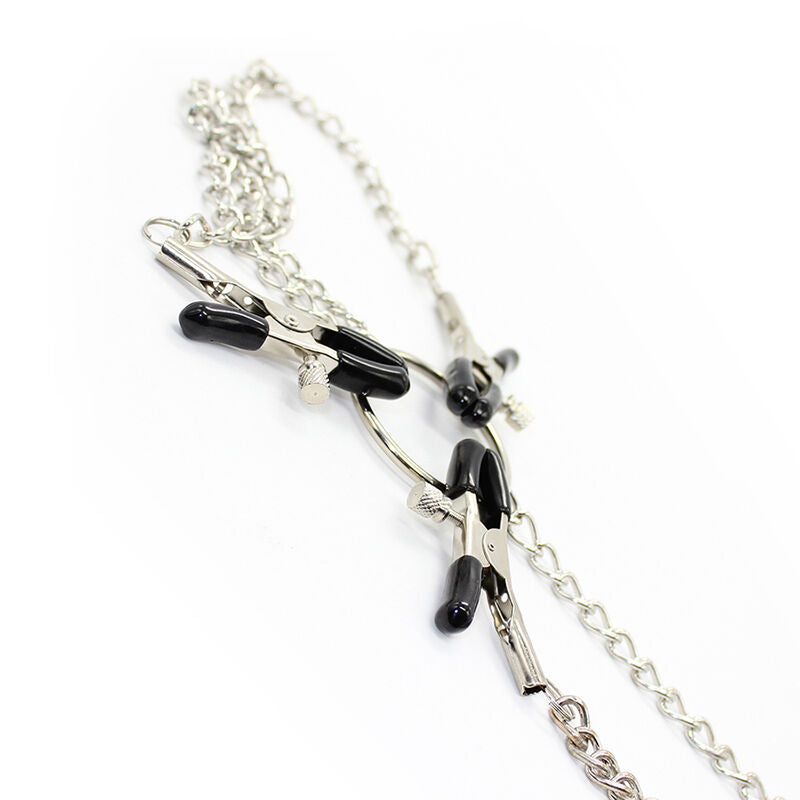 Cleme Metalice pentru Sfarcuri, Ohmama - Fetish 3 in 1, Ajustabile cu Suruburi