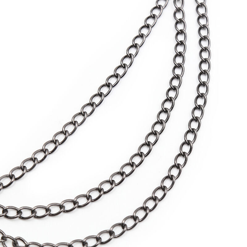 Cleme pentru Sfarcuri, Ohmama - Fetish, Lant Triplu Metalic, Negru