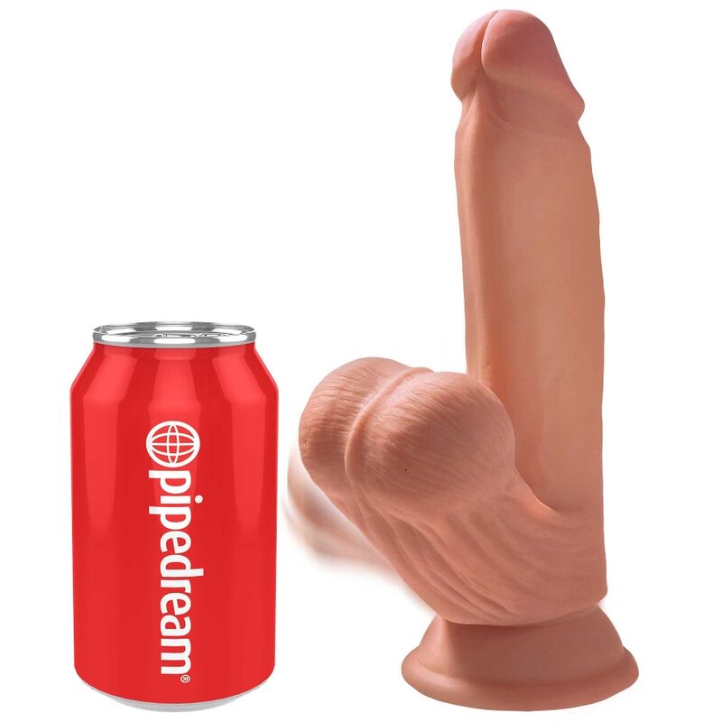 Dildo, King Cock - Plus 3D, Bile Realiste in Miscare, 15.2 CM