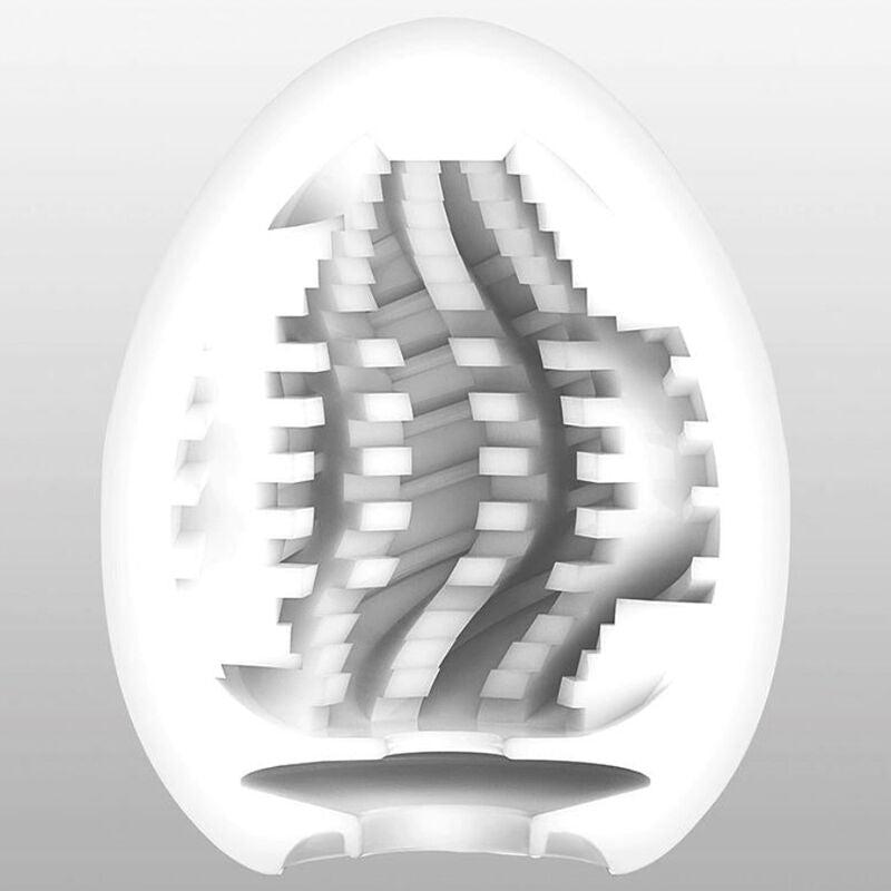 Masturbator, Tenga - Tornado Egg, Textura Spiralata cu Noduli, 49x49x61 mm