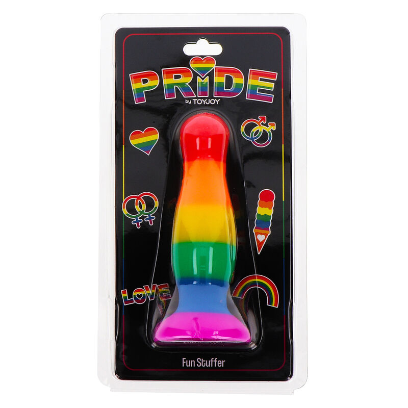 Plug Anal, Pride By ToyJoy - LGBT Flag Fun Stuffer, Silicon Sigur pentru Corp, 8.5 CM