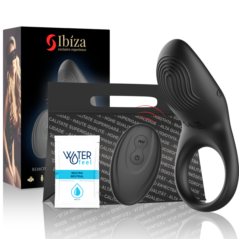 Inel Vibrator, Ibiza - Full Contact, cu Telecomanda, Negru