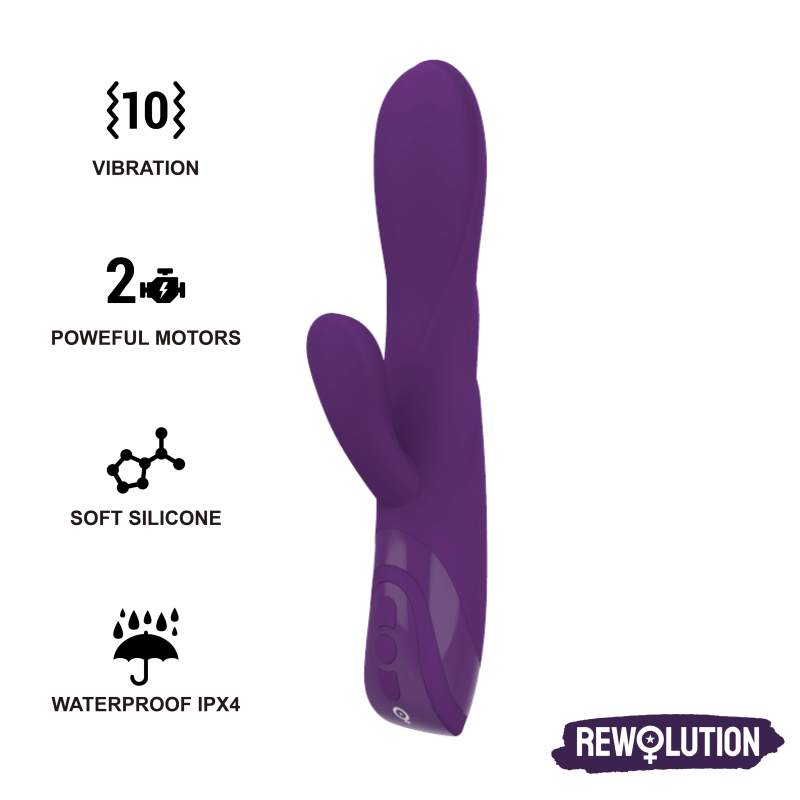 Vibrator Rabbit, Rewolution - Reworabbit Flexible, Dual Action cu 2 Motoare, 21 x 3.3 x 3.3 CM