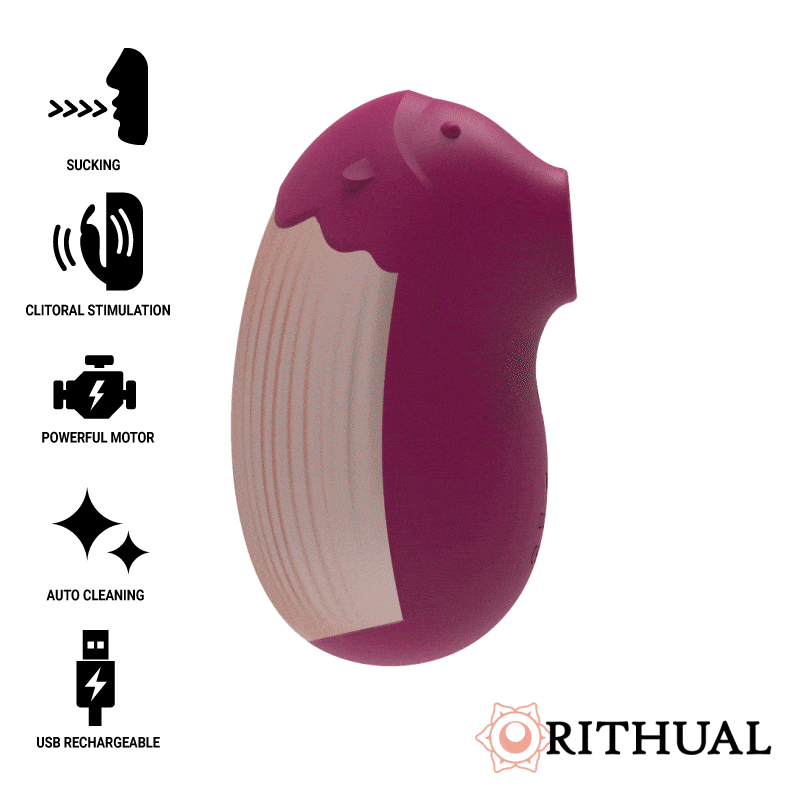 Stimulator Clitoris, Rithual - Shushu 2.0, Suctiune fara Contact si Vibratii, Aqua