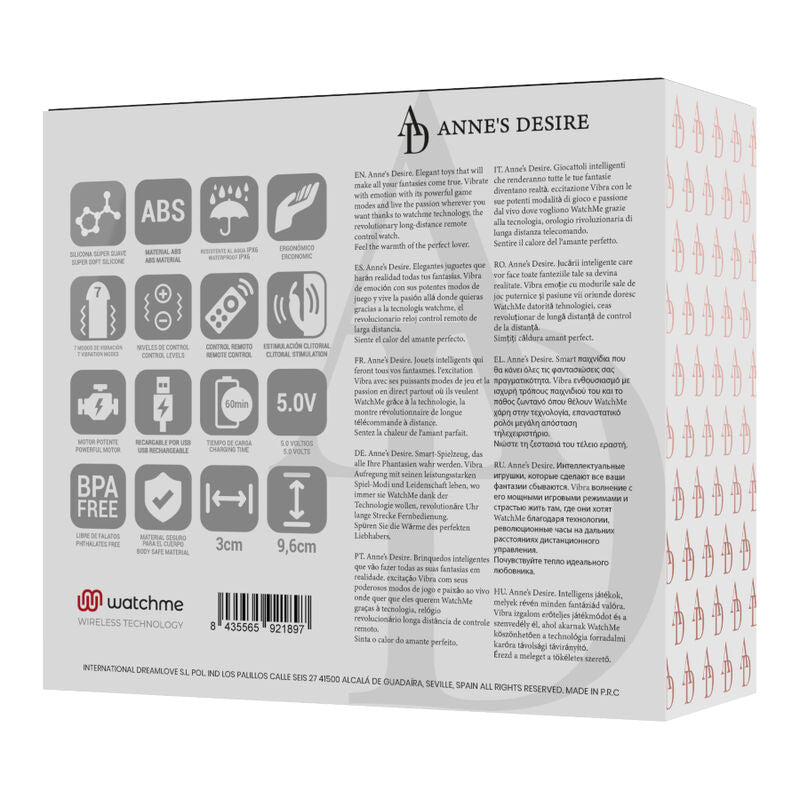 Chiloti Vibratori, Annes Desire - Panty Secret, Tehnologie Watchme, Negru/Auriu