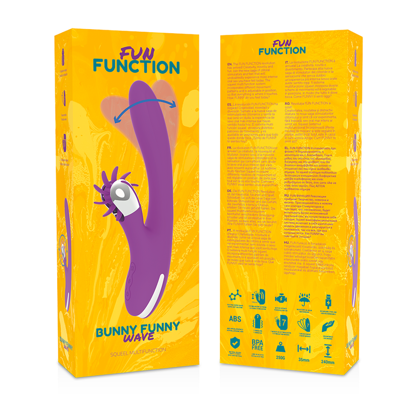 Vibrator, Fun Function - Bunny Funny Wave 2.0, Stimulare Clitorisa, 24 CM