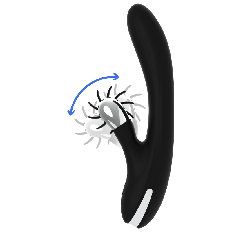 Vibrator, Black&Silver - Bunny Johnny Vibrating Vibe, Reincarcabil USB, Negru Argintiu