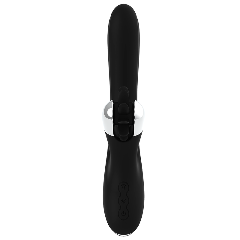 Vibrator, Black&Silver - Bunny Johnny Vibrating Vibe, Reincarcabil USB, Negru Argintiu
