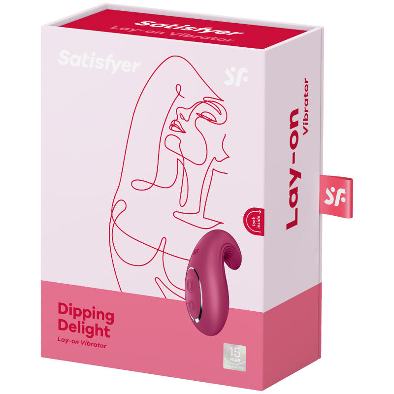 Vibrator Lay-On, Satisfyer - Dipping Delight, Impermeabil IPX7, Albastru