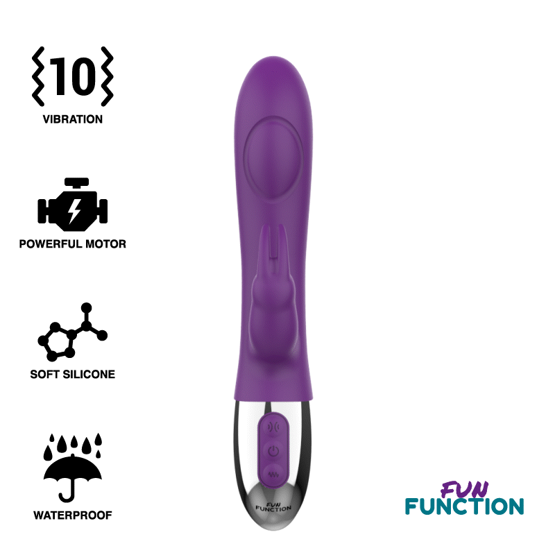 Vibrator Rabbit, Fun Function - Combi Double Tapping, Dublu Motor, 21 CM x 3.5 CM