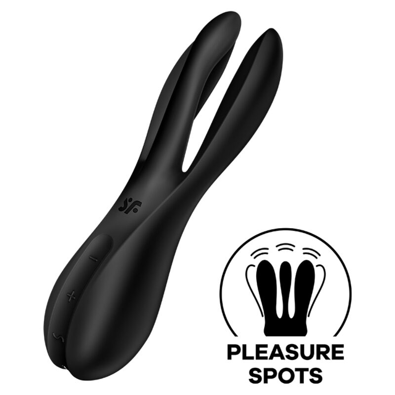 Vibrator, Satisfyer - Threesome 2, 3 Motoare, Negru