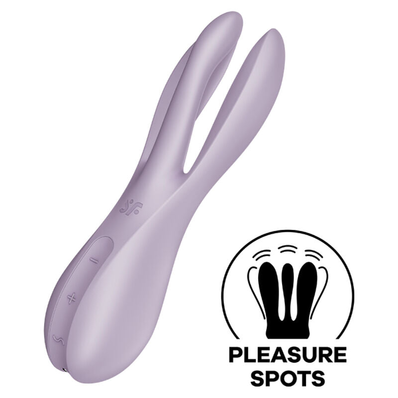Vibrator, Satisfyer - Threesome 2, 3 Motoare, Negru