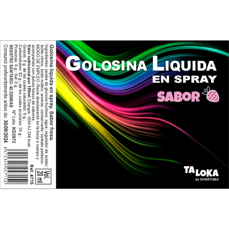 Spray Bomboane Lichide, Taloka, Comestibil, Capsuni