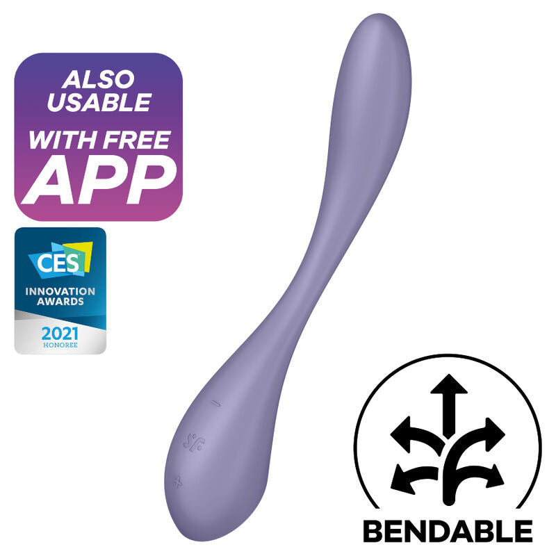 Vibrator, Satisfyer - G-Spot Flex 5, Compatibil cu Satisfyer Connect App, Albastru