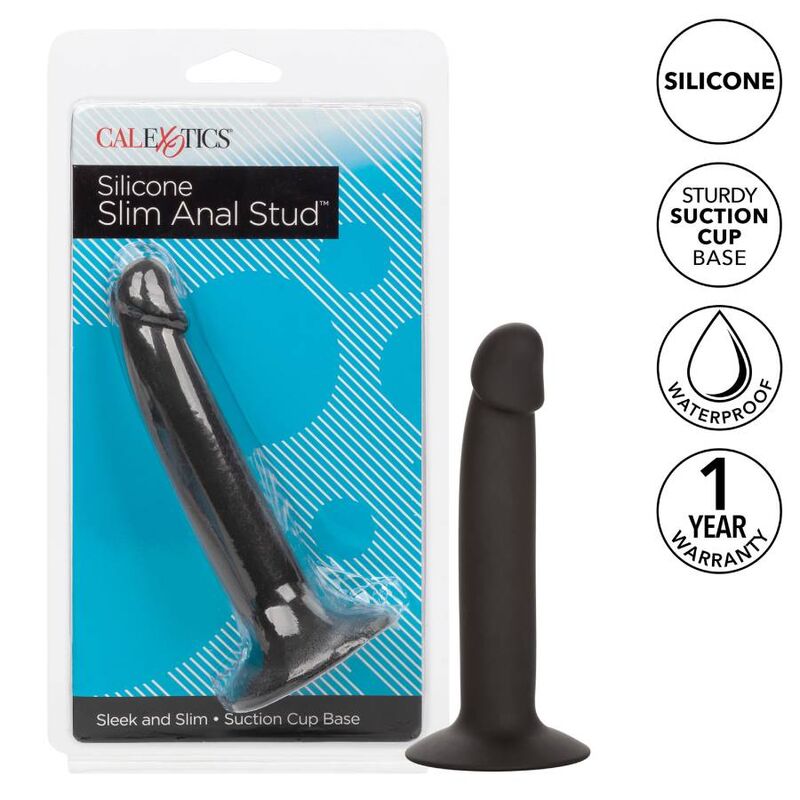 Dildo Anal, CalExotics - Silicone Slim Anal Stud, cu Ventuza