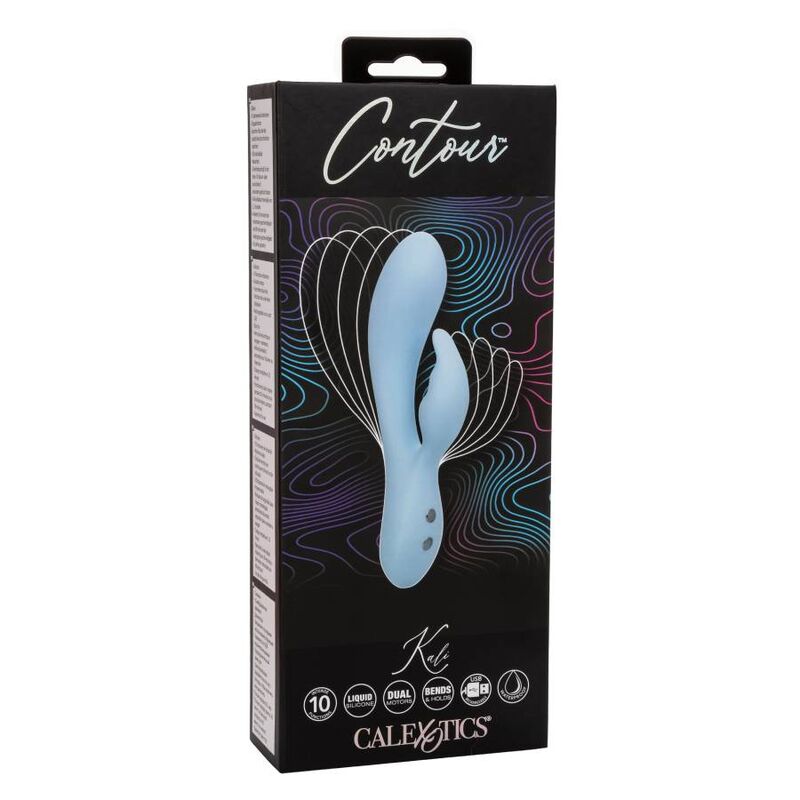 Vibrator Punctul G, CalExotics - Contour Kali, Motoare Duale, Blue