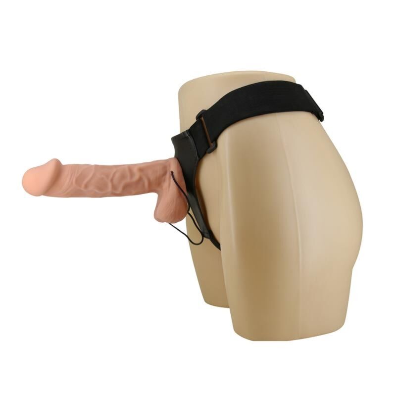 Ham de Corp cu Dildo, Baile - Ultra Passionate, Vibratii cu Telecomanda, 26 CM Natural