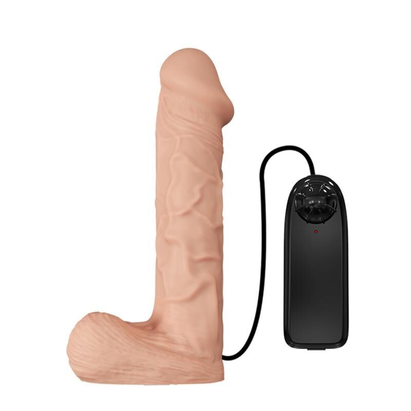 Ham de Corp cu Dildo, Baile - Ultra Passionate, Vibratii cu Telecomanda, 26 CM Natural