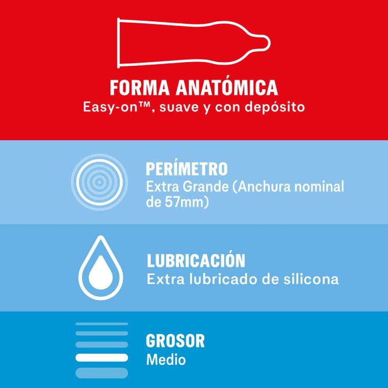 Prezervative, Durex - Sensitive XL, Latex Natural Lubrifiat, 10 Unitati 56 mm