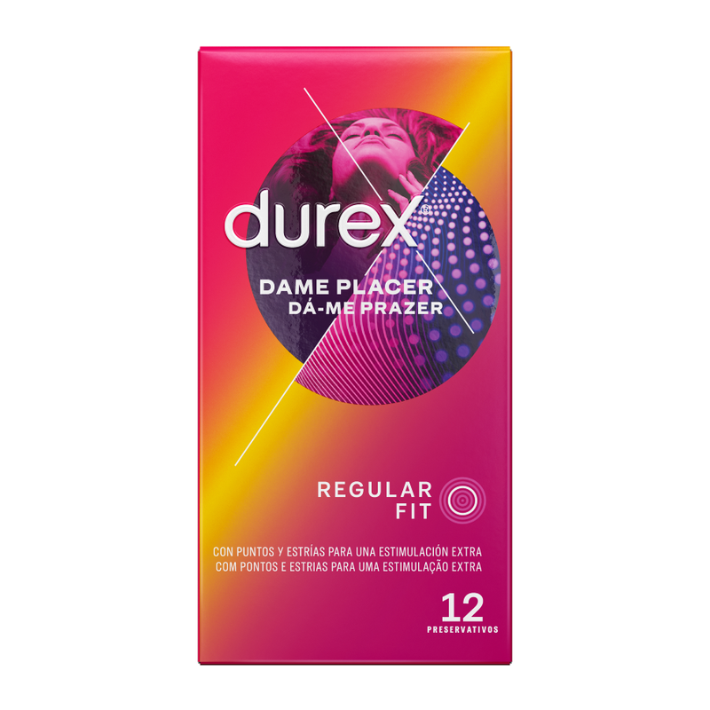 Prezervative, Durex - Dame Placer, cu Puncte si Striatii, 12 Unitati