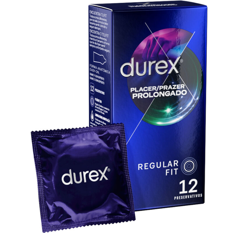 Prezervative, Durex - Pleasure Prolonged, Intarziere Ejaculare cu Benzocaina 5%, 12 Bucati