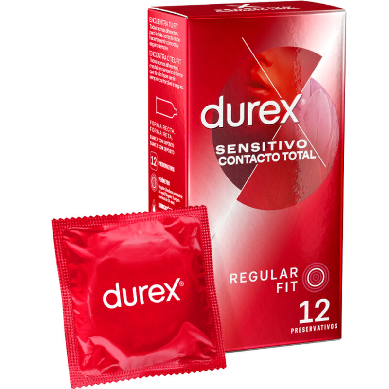 Prezervative, Durex - Sensitive Total Contact, Ultra Subtire, 12 Unitati