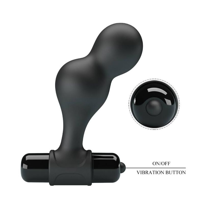 Dop Anal Vibrator, Mr Play - 0801S, 10 Functii de Vibratie, Negru