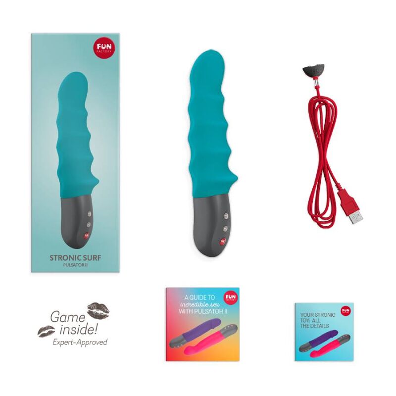 Vibrator, Fun Factory - Stronic Surf, Functie Penetrare Automata fara Maini, Turcoaz