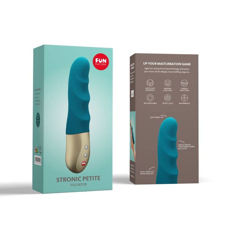 Vibrator, Fun Factory - Stronic Petite, Mini Pulsator cu Functie Penetrare Automata, Deep Sea Blue