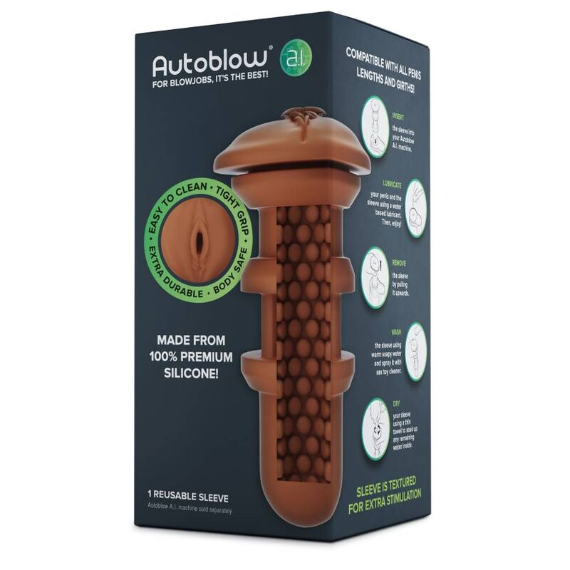 Masturbator, Autoblow - AI Vagina Sleeve, 100% Silicon, Maro