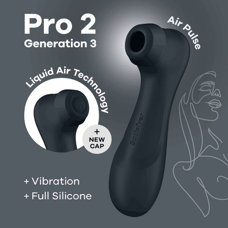 Stimulator Clitoris, Satisfyer - Pro 2 Generation 3, Tehnologie Aer Lichid, Rosu Vin