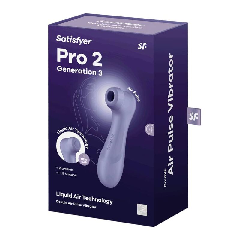 Stimulator Clitoris, Satisfyer - Pro 2 Generation 3, Tehnologie Aer Lichid, Rosu Vin