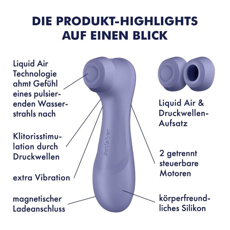 Stimulator Clitoris, Satisfyer - Pro 2 Generation 3, Tehnologie Aer Lichid, Rosu Vin
