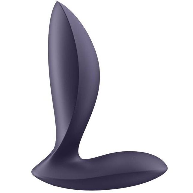 Plug Anal cu Vibratii, Satisfyer - Power Plug, Bluetooth si Control prin Aplicatie, Purple