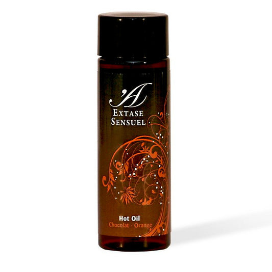 Ulei de Masaj Stimulant cu Efect Caldura, EXTASE SENSUAL - Aroma Ciocolata cu Portocale, 100 ml