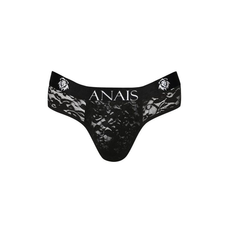 Chilot Tanga pentru Barbati, Anais Men - Romance, Dantela Neagra cu Imprimeu Floral, S