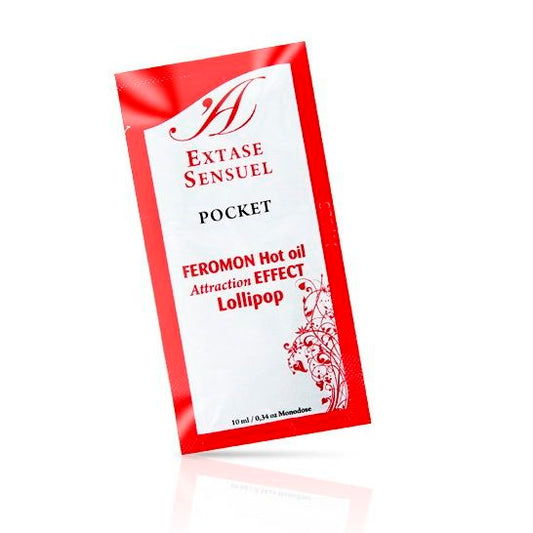 Ulei de Masaj cu Efect de Caldura si Feromoni, EXTASE SENSUAL - Aroma Lollipop, 10 ml